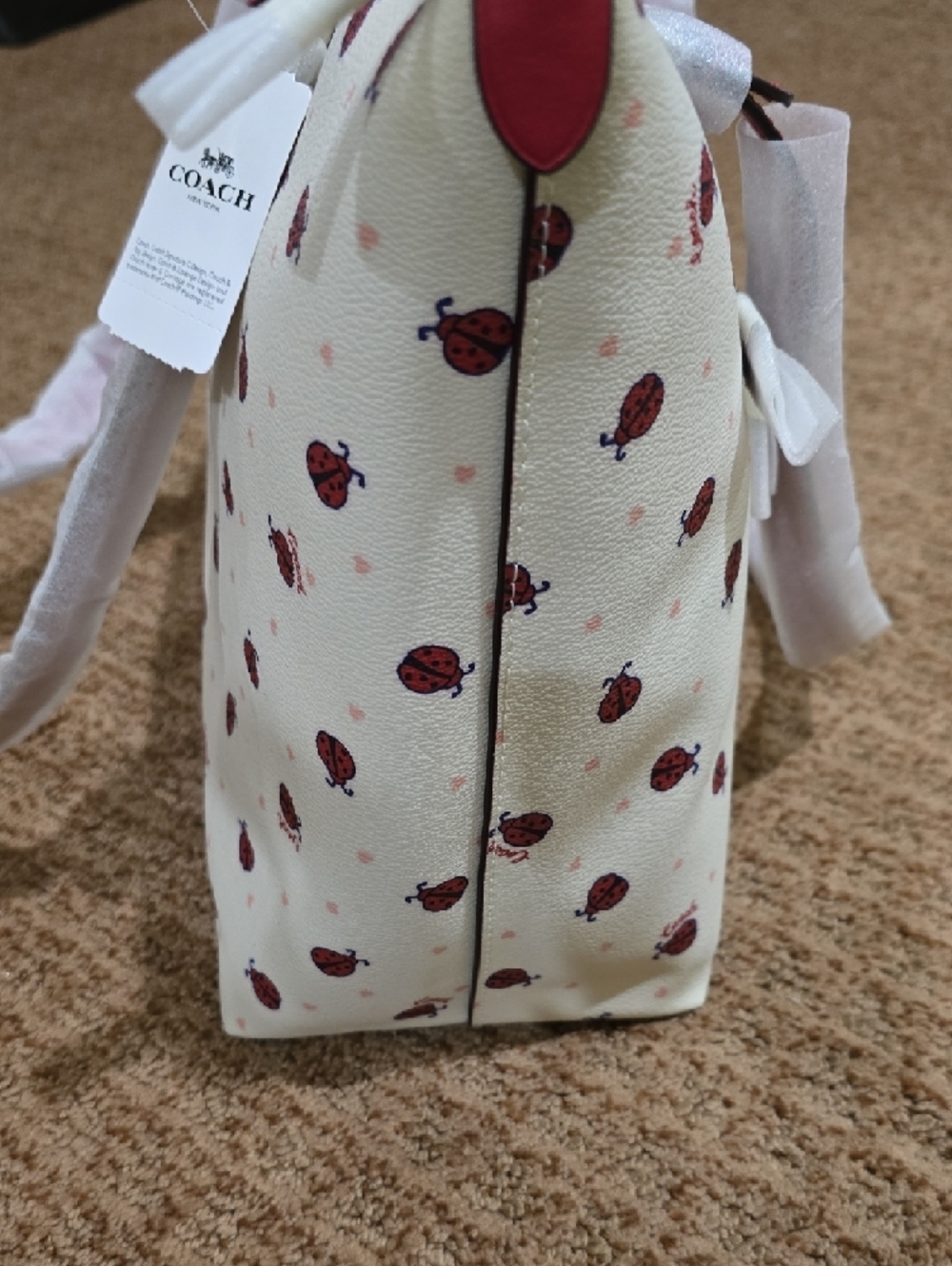 NWT-Coach Ladybug Print Gallery Tote - Picture 10 of 15